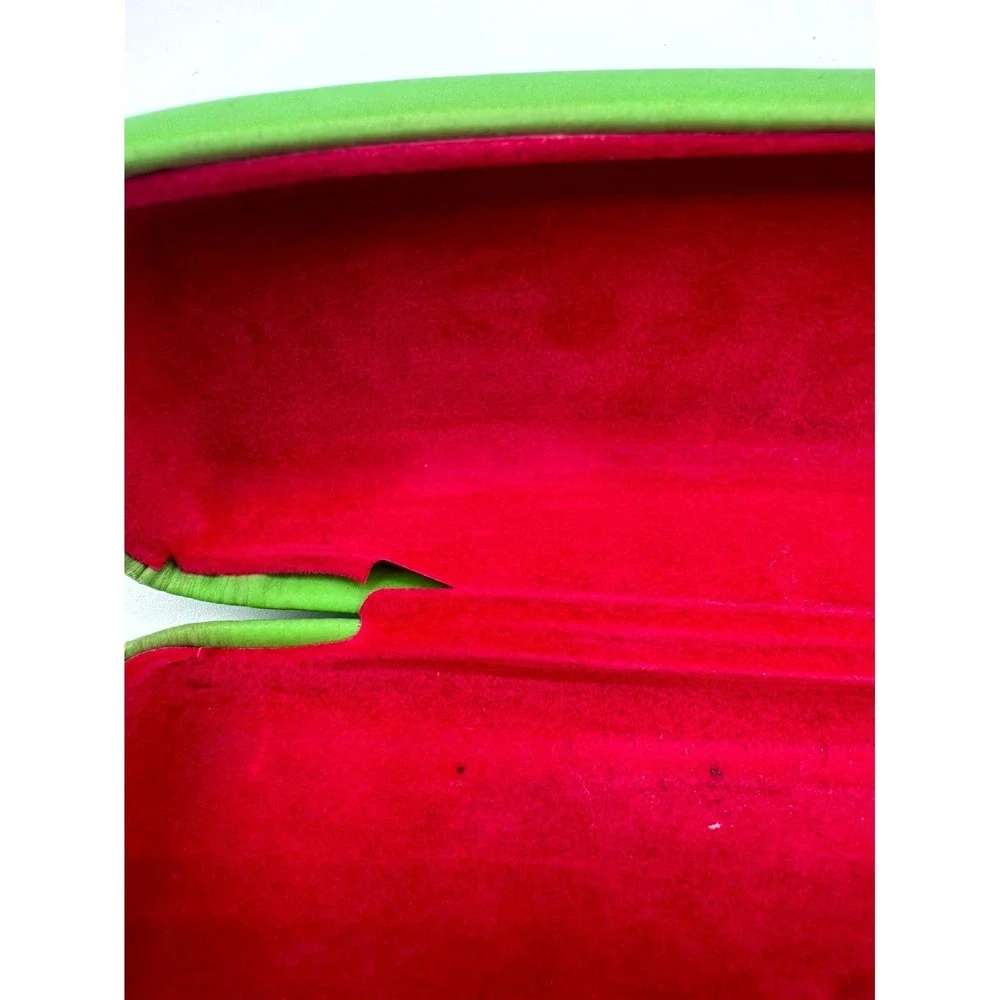 Ray-Ban Eyeglasses Sunglasses Hard Leather Clamshell Green Case w/ Red Interior